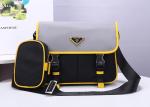 Men 26cm Luxury Cross Body Bag , Adjustable Strap Leather Message Bag