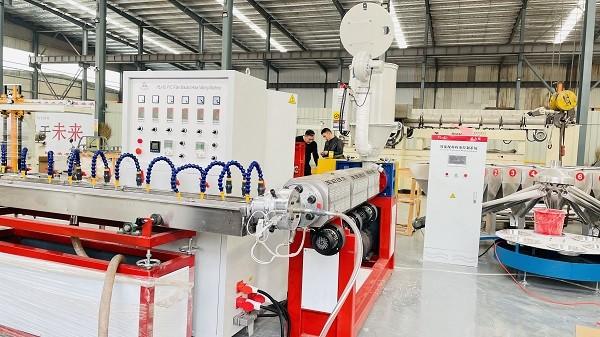 High Output PVC Fiber Reinforced Pipe Production Line Plastic Extruders Brained