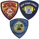 No Backing 120D Police Embroidered Patch With Die Cut Border