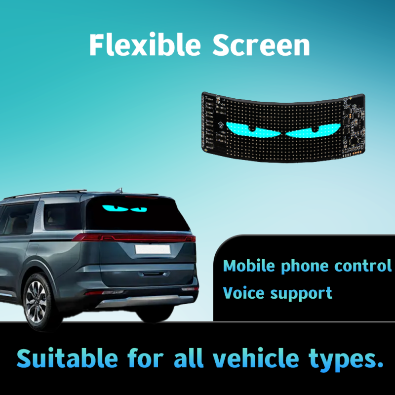 Weather Proof Demon Eye DIY Flexible LED Display Remote App Control For Car Truck