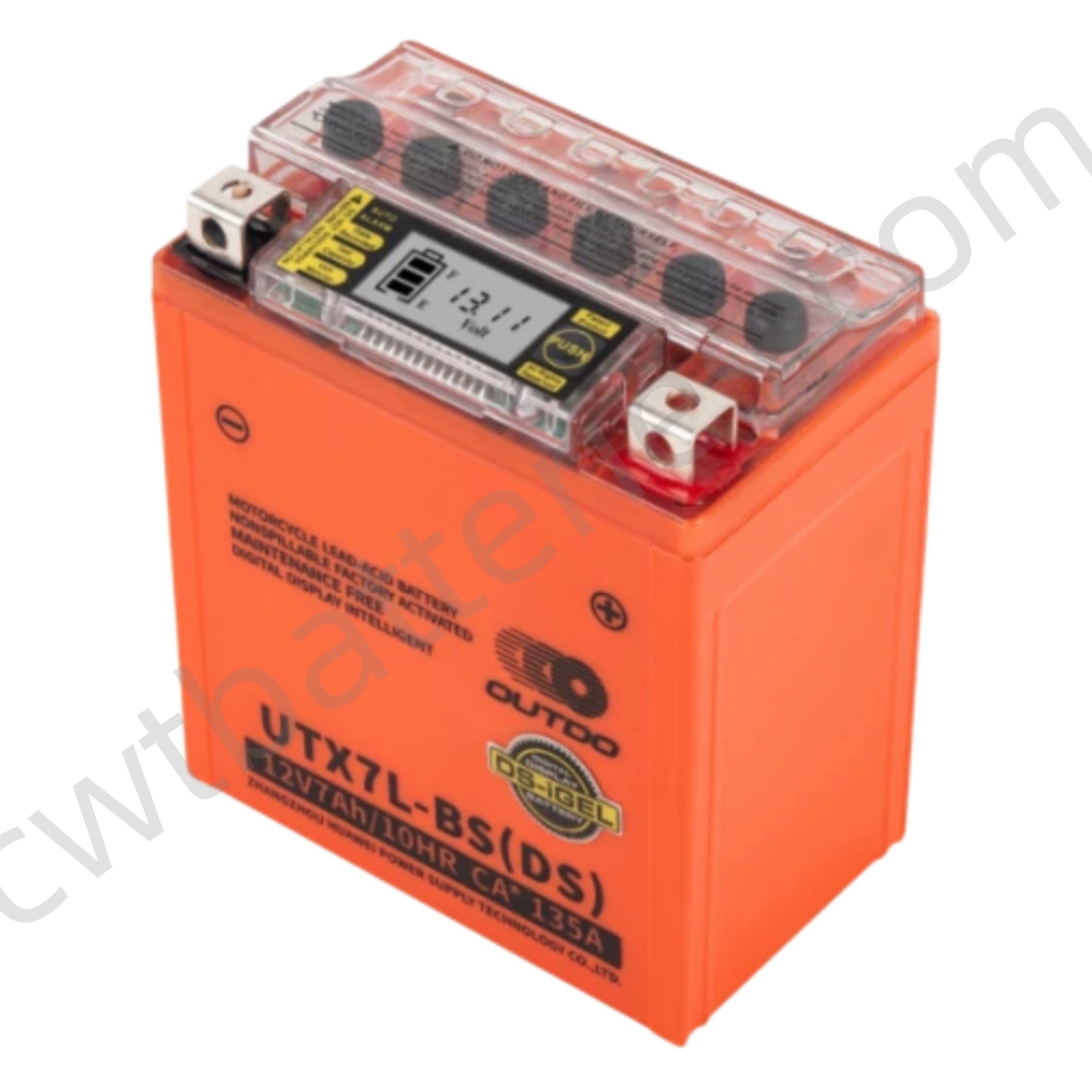 Outdo UTX7L-BS(DS) Rechargeable Lead Acid Motorcycle Battery 12V 7AH Large Capacity Replacement Power Accessories