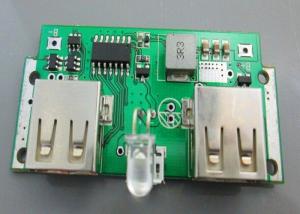 Wholesale USB Battery Charger with LED FR4 1.6mm PCB Board Assembly Green Solder Mask from china suppliers