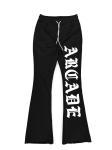 Men's 3D Puff Print Custom Sweatpants Flared Sweat Pants with 400 Grams Fabric