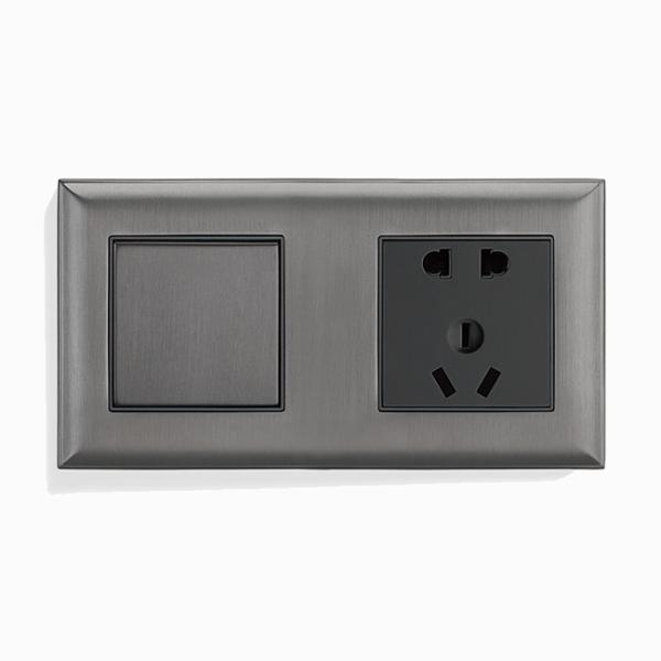 Practical brass copper electrical wall switch socket