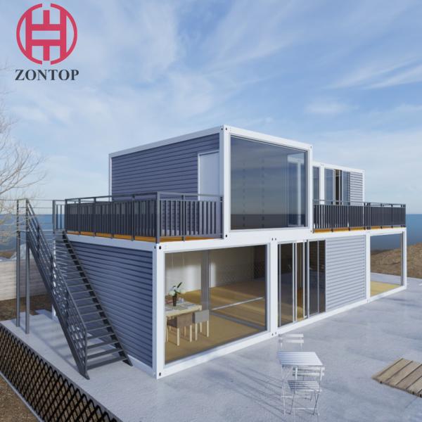 Zontop small prefab flat pack cabin modern luxury buildings portable Prefab