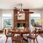52Inch 75 Watt 3 Blade Wood Ceiling Fan With Light Energy Saving Zhongshan