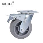 Industry Trolley Customized Request for Heavy Duty Rigid Rotary Brake and TPR