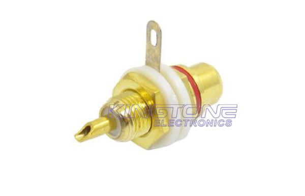 Female RCA Coaxial Cable Connectors with Panel Mount Jack Crimp Plugs for 75