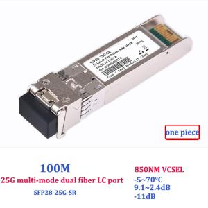 Wholesale Dual Fiber 25g Sfp28 Transceiver , Lc Sfp Module Compatible With Huawei H3C from china suppliers