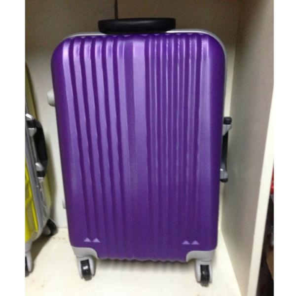 Purple Combination Locked Aluminum Framed Suitcase Luggage Set With 4 Rolling