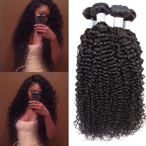 Wholesale Kinky Curly Peruvian Human Hair Weave , 6A / 5A Peruvian Virgin Hair For Aunty from china suppliers