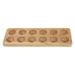 Customized Logo Bamboo Egg Safe Storage Rack for Kitchen Fridge Display