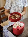 Oval Kraft Paper Box With Hand Gift Box, Biscuit Box, Candy Box, Baking