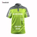 Men's Polo Shirt Full Customization Polyester Green Club Print Cricket Jersey