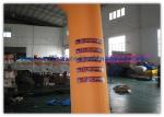 Orange Custom Inflatable Race Arch , Inflatable Archway 420D Oxford Cloth