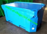 Rotomolded 1500Liter Blue Insulated Fish Container Seafood Processing Insulated