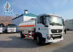 Sinotruk Howo 4x2 Fuel Tanker Truck / Gas Diesel Refilling Truck 5 cbm
