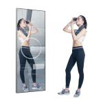 Fitness Mirror Android Advertising Screen Display Floor Standing / Wall Mounted