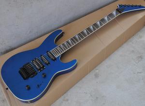 Wholesale Metallic Blue Set In JS Electric Guitar with Floyd Rose,24 Frets,White binding Body from china suppliers