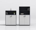 E1 Particle Board Modern Office Bookcases With Filing Cabinet Base Wood Framed