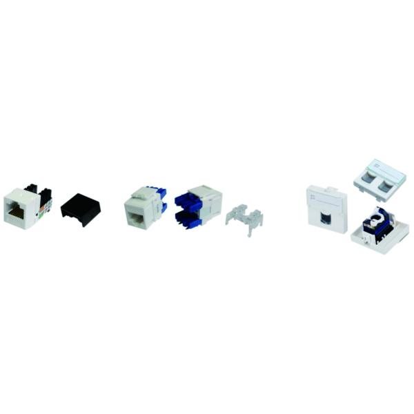 Cat.5e and Cat.6 RJ45 Keystone Jack Modules with Tool-less Type for Structured Cabling