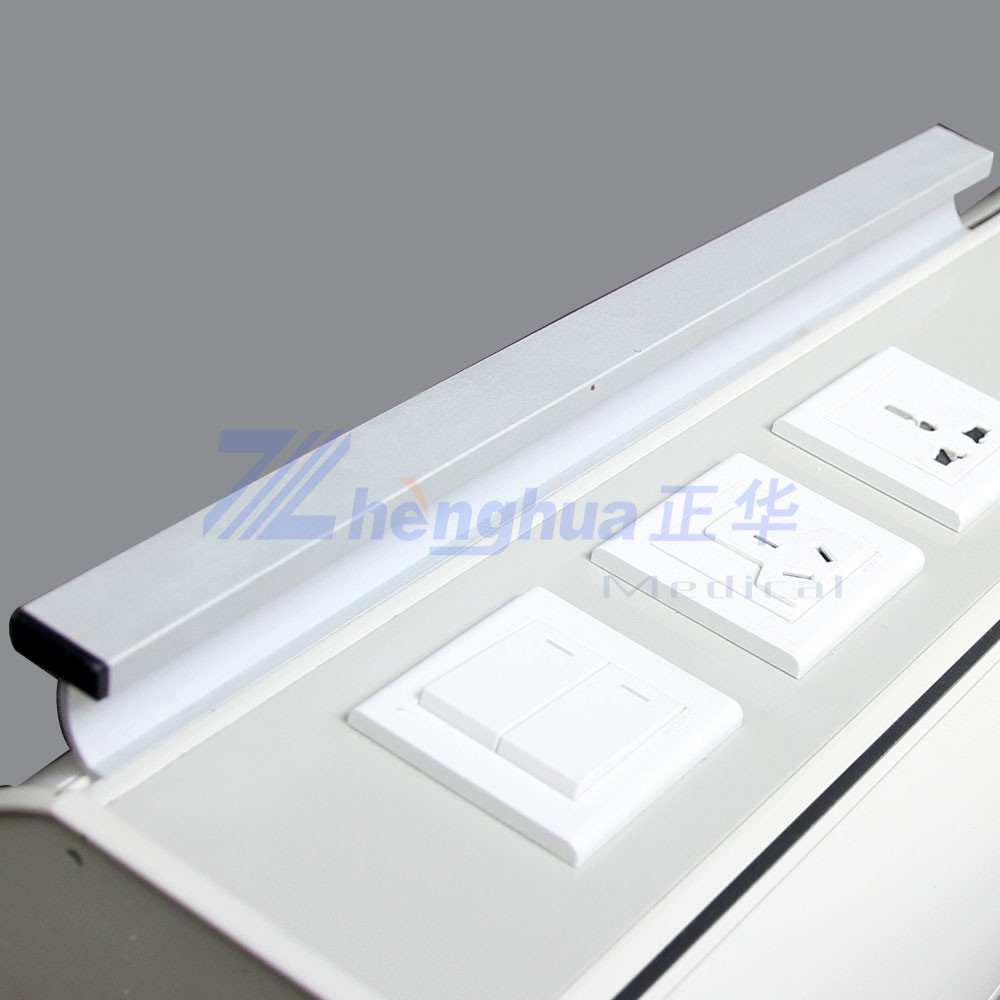 Aluminum Alloy Hospital Bedside Unit With Medical Gas Outlet