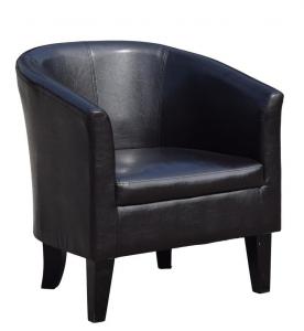 China Leather Office Tub Arm Chair Sofa Black Bonded For Living Room CE ROSH BSCI Certification on sale