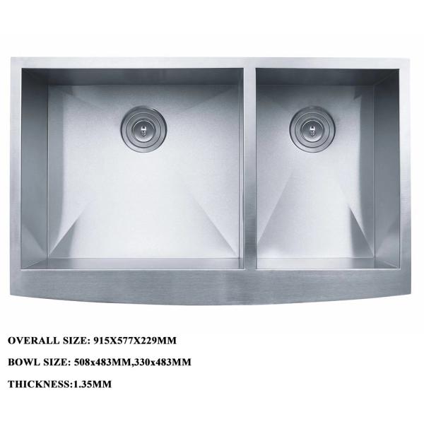 Sanitaryware double bowl stainless steel handmade kitchen undermount sink