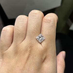Wholesale 3.09CT D Color VS1 Clarity EX VG CVD Princess Lab Grown Diamonds from china suppliers