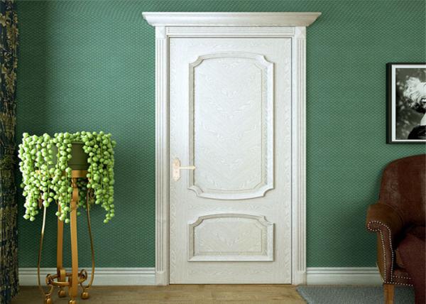 MDF Building Railing Wooden Doors Finished Solid Interior Composite With