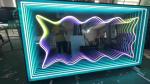 Wall Screw Fix Customized Shape Abyss Neon Mirror for Contemporary Indoor