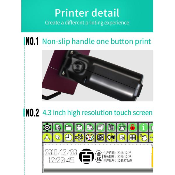 Paper Printer Handheld Vertical Large Format Garment Plotter Inklet Printer 50mm Height 23*11.5*9cm
