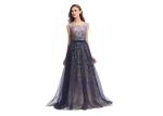 Sequin Elegant Party Dresses For Women , A - Line Sleeveless Long Sleeve Evening
