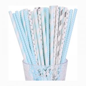 China Colorful Paper Drinking Straws Food Grade Eco Friendly For Coffee Juice on sale