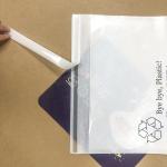 Self Adhesive Stripe Clear Clothing Packaging For Glassine Paper Bag Packaging