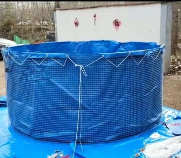 2MM Steel Mesh Tarpaulin Fish Tank And Tarpaulin Fish Farming Round Fish Pond