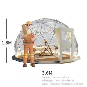 Wholesale White Or Customized Color 6x6m Custom Made Hotel Luxury Resort Tents For Glamping from china suppliers