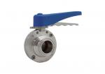 Tri Clamp End Sanitary Butterfly Valves 3/4"-4" For Shutting Off A Flow Of
