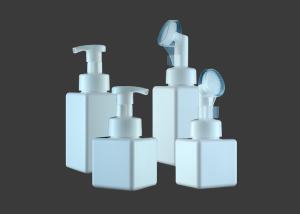 Wholesale Body Lotion 250ml PET Plastic Bottles White Clear Square Cream With Foam Pump from china suppliers