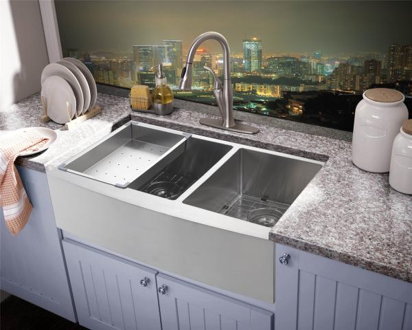 Stainless Steel 18 gauge countertop satin polish SS304 silver clor Handmade