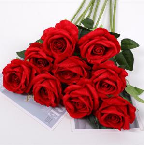 Wholesale Single Head Artificial Rose Bundle 52cm Length High Simulation from china suppliers