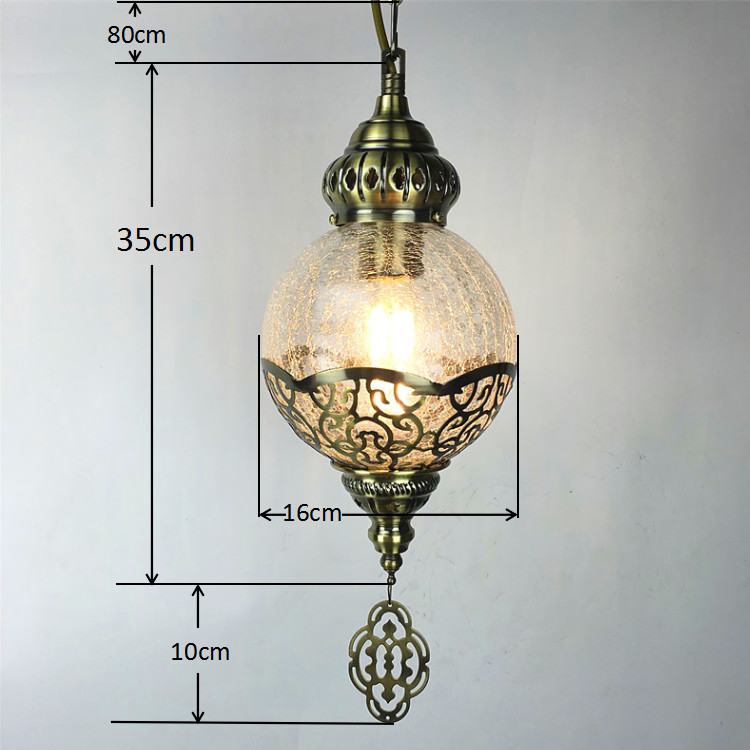 Beautiful Handmade Turkish Mosaic Lamp Single Ball Hanging Lights（WH-DC-21)