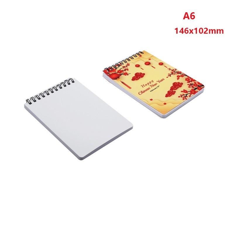 DIY Double-Sided Printed Sublimation Coil Notebook A6 Vertical Blank Note Book PET Plastic