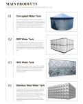 Hot Dipped Galvanized Steel Structure Water Tank Price Modular Sectional