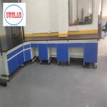 Chemistry Lab Workbench Wood Laboratory Bench With Steel Frame Chemical
