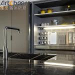 Customize Size Cabinets Kitchen Furniture Modern With Plywood Carcase And Quartz