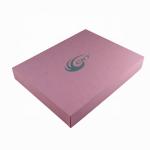 Custom Paper Cosmetic Box Pink Gift Box With Velvet Surface Ideal For Beauty
