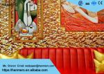 Waterproof Luxury Decor Wallpaper with Gold Foil Material , CE ISO Certificate