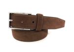Casual Mens Leather Dress Belt 1 3/8" Wide / Brown Suede Mens Belt