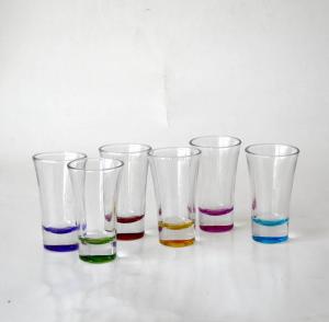 Wholesale Handpainted Rainbowl Bottom Crystal Shot Glasses For Pub from china suppliers